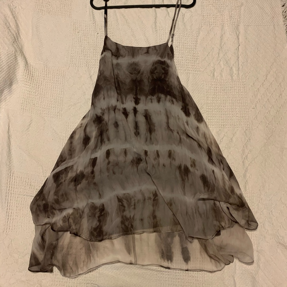 Alice + Olivia Tie Dye Silk Mini Dress